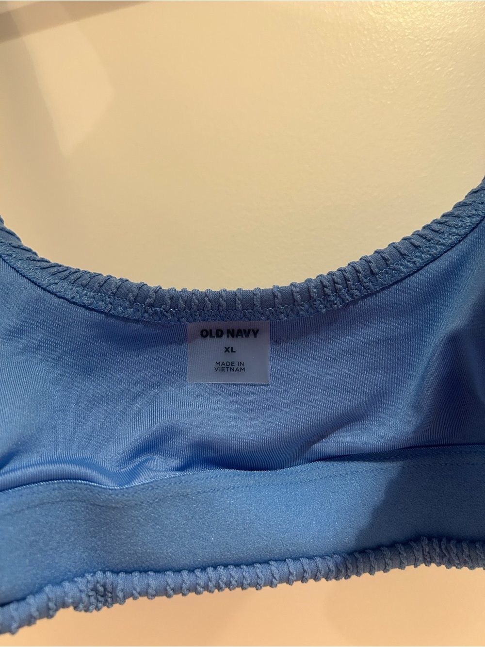 Blue Ribbed Swimsuit Top - Picture 2 of 2